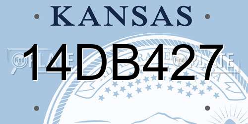 14DB427 Kansas License Plate