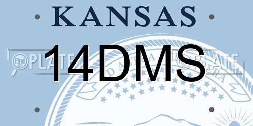 14DMS Kansas License Plate