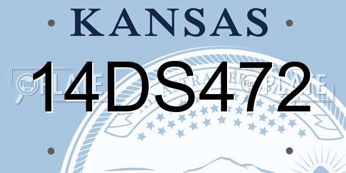14DS472 Kansas License Plate