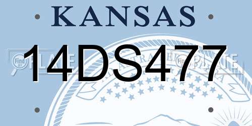 14DS477 Kansas License Plate