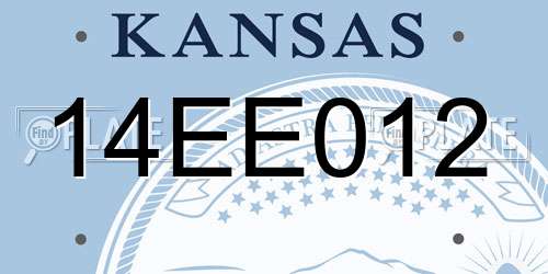 14EE012 Kansas License Plate