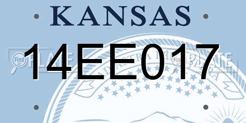 14EE017 Kansas License Plate