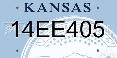 14EE405 Kansas License Plate