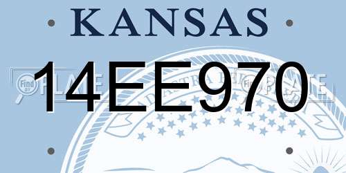 14EE970 Kansas License Plate