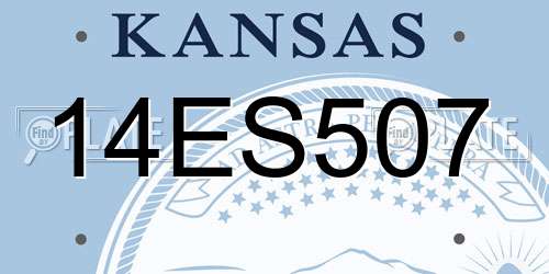 14ES507 Kansas License Plate