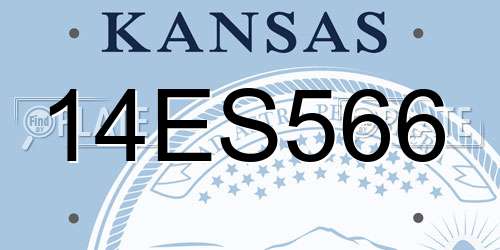14ES566 Kansas License Plate