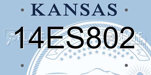 14ES802 Kansas License Plate