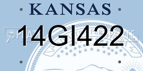 14GI422 Kansas License Plate