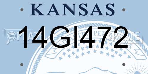 14GI472 Kansas License Plate