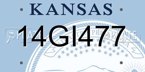 14GI477 Kansas License Plate