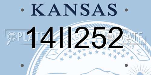 14II252 Kansas License Plate