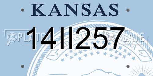 14II257 Kansas License Plate