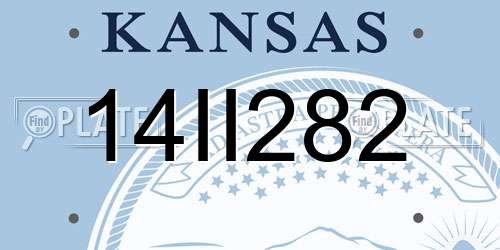 14II282 Kansas License Plate
