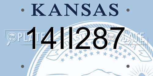 14II287 Kansas License Plate