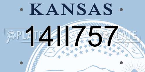 14II757 Kansas License Plate