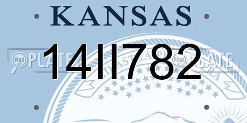 14II782 Kansas License Plate