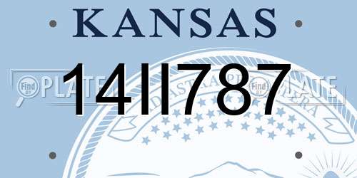 14II787 Kansas License Plate