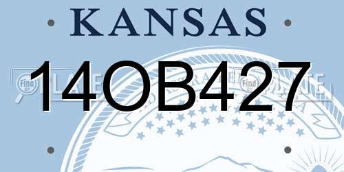 14OB427 Kansas License Plate