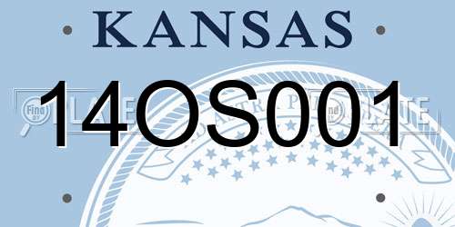 14OS001 Kansas License Plate