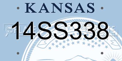 14SS338 Kansas License Plate