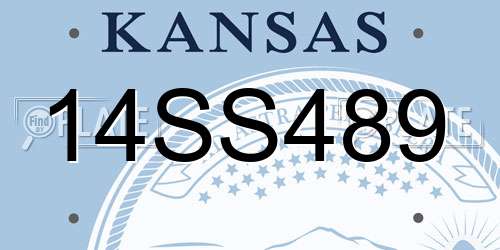 14SS489 Kansas License Plate