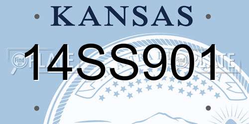 14SS901 Kansas License Plate