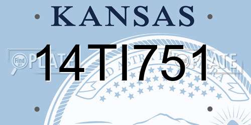 14TI751 Kansas License Plate