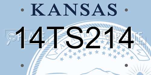 14TS214 Kansas License Plate
