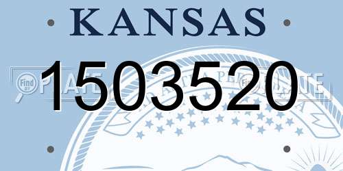 1503520 Kansas License Plate