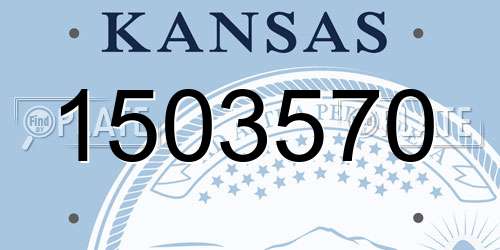 1503570 Kansas License Plate