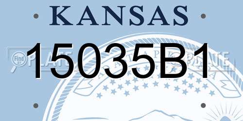 15035B1 Kansas License Plate