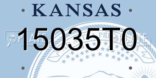15035T0 Kansas License Plate