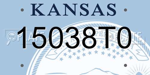15038T0 Kansas License Plate