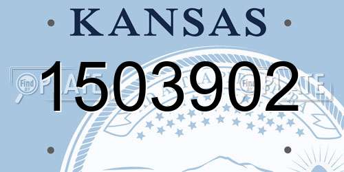1503902 Kansas License Plate