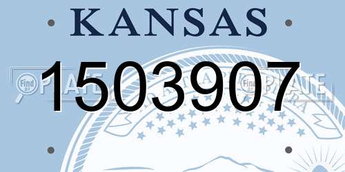 1503907 Kansas License Plate