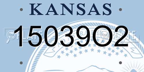 15039O2 Kansas License Plate