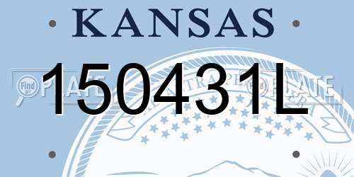 150431L Kansas License Plate