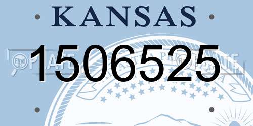 1506525 Kansas License Plate