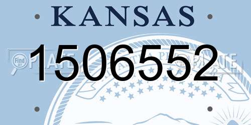 1506552 Kansas License Plate