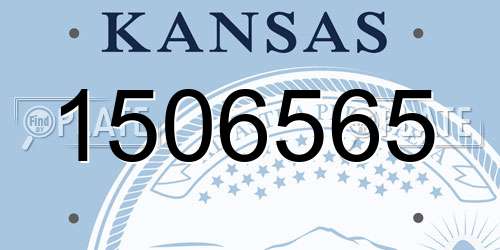 1506565 Kansas License Plate