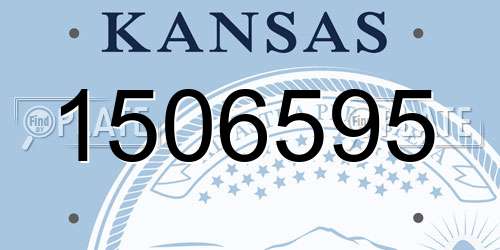1506595 Kansas License Plate