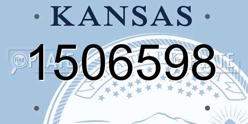 1506598 Kansas License Plate