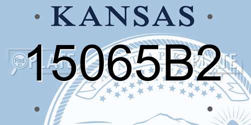 15065B2 Kansas License Plate
