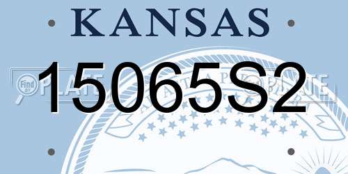 15065S2 Kansas License Plate