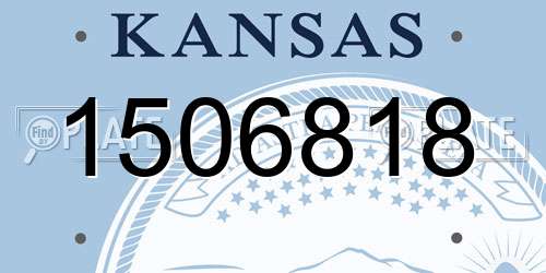 1506818 Kansas License Plate