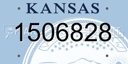 1506828 Kansas License Plate