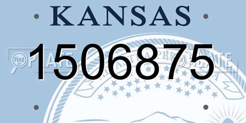 1506875 Kansas License Plate