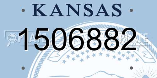 1506882 Kansas License Plate