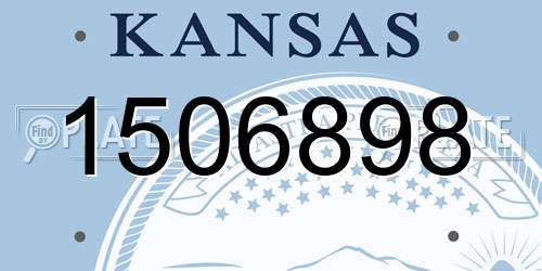 1506898 Kansas License Plate