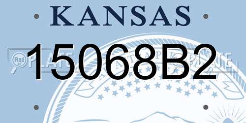 15068B2 Kansas License Plate